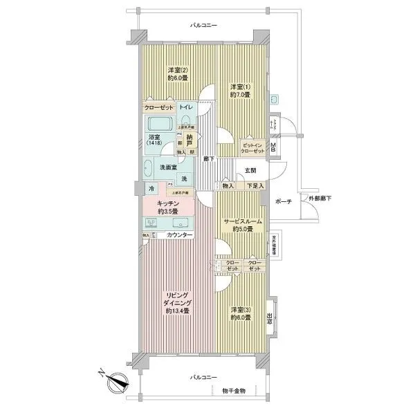 コスモヒルズ横浜WEST 間取図