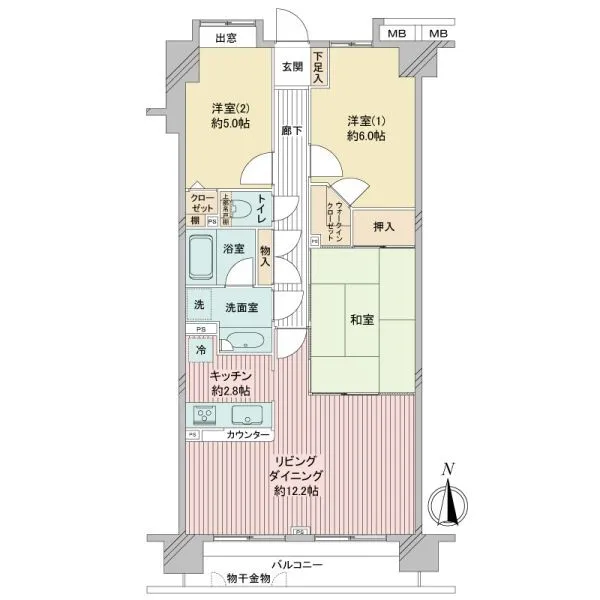 グランパーク立川 間取図