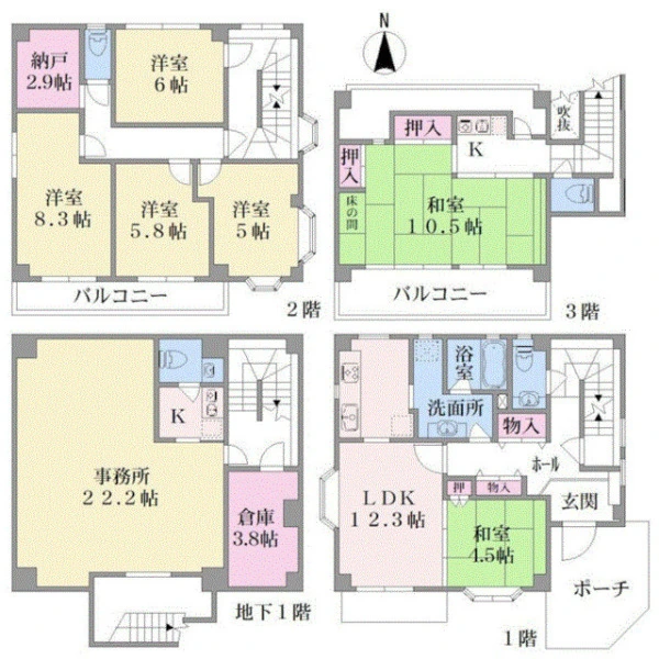 品川区東中延２丁目 間取図