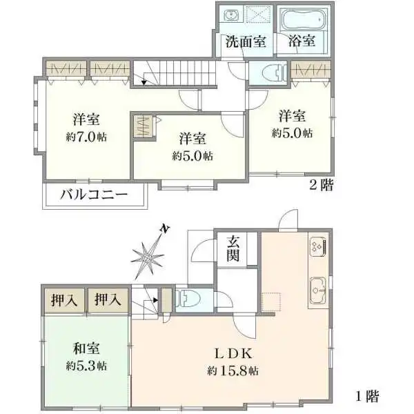 三鷹市大沢３丁目 間取図
