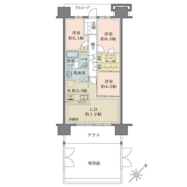 ザ・ガーデンズ東京王子 間取図