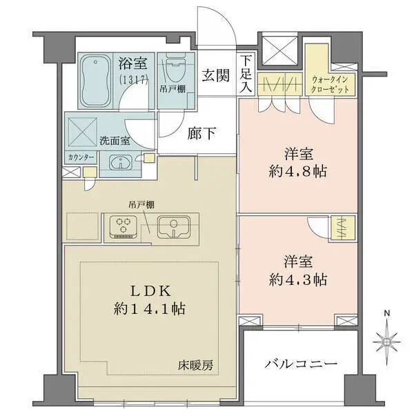 ディアナコート大森山王 間取図