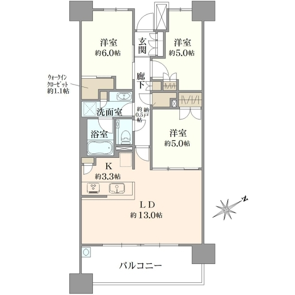 パークホームズＬａＬａ新三郷 間取図