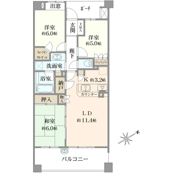プラウド調布柴崎 間取図