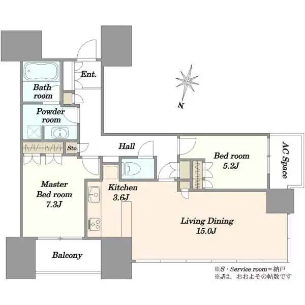 赤坂タワーレジデンストップオブザヒル 間取図