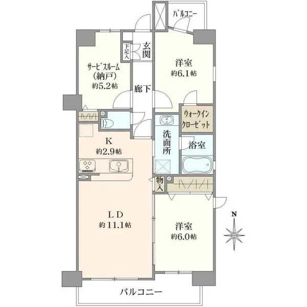 ヴェルレージュ溝の口 間取図