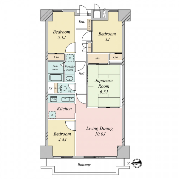 仙台堀公園ハイツ 間取図