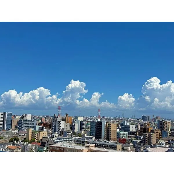 ヨコハマオールパークス 第二街区 <バルコニーからの眺望>15階建て14階部分のため、開放感ある眺望です。2026年8月撮影