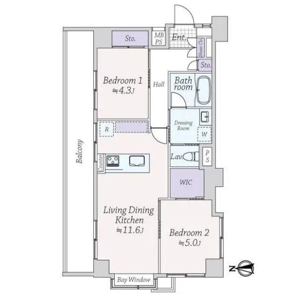 ライオンズマンション神楽坂第六 間取図