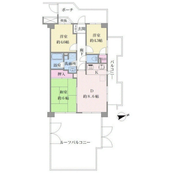 ルネ蒲田 間取図