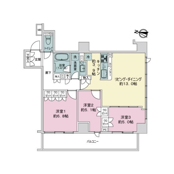 ウェリス上野池之端 間取図