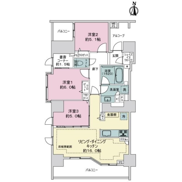 ライオンズ亀有駅前レジデンス 間取図