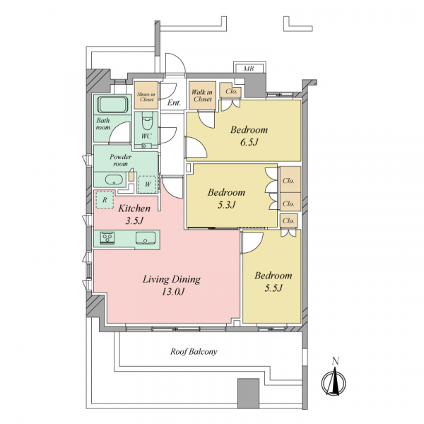 プラウド府中美好町 間取図