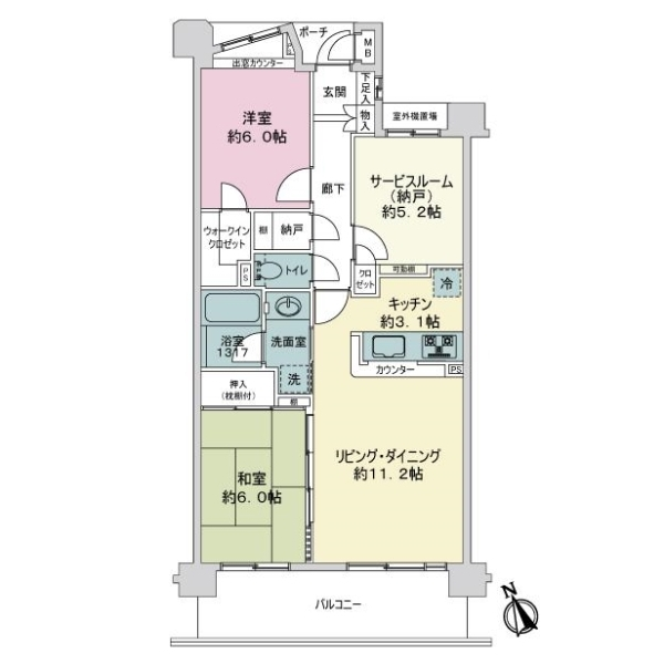 イトーピア川口元郷 間取図