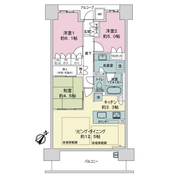 パークホームズ神戸　ザ　レジデンス 間取図