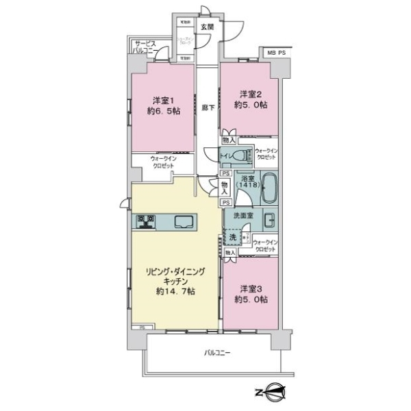 クリオ上板橋グランヒルコート 間取図