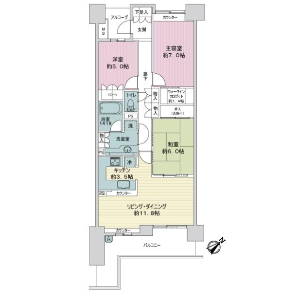 パークスカイタワー・松戸 間取図