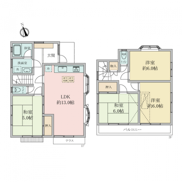 小平市上水新町１丁目 間取図