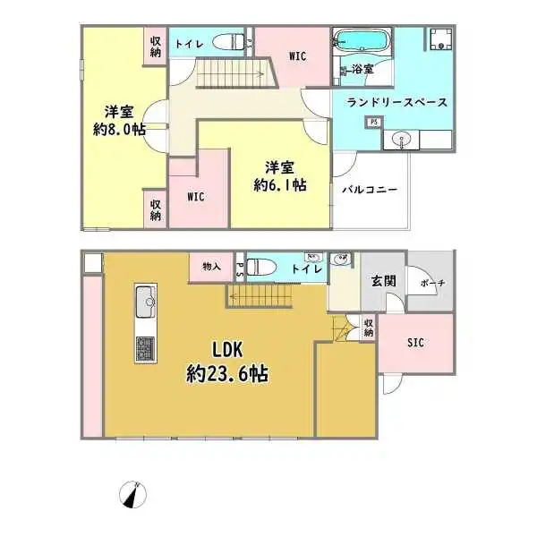 芦屋市涼風町 間取図