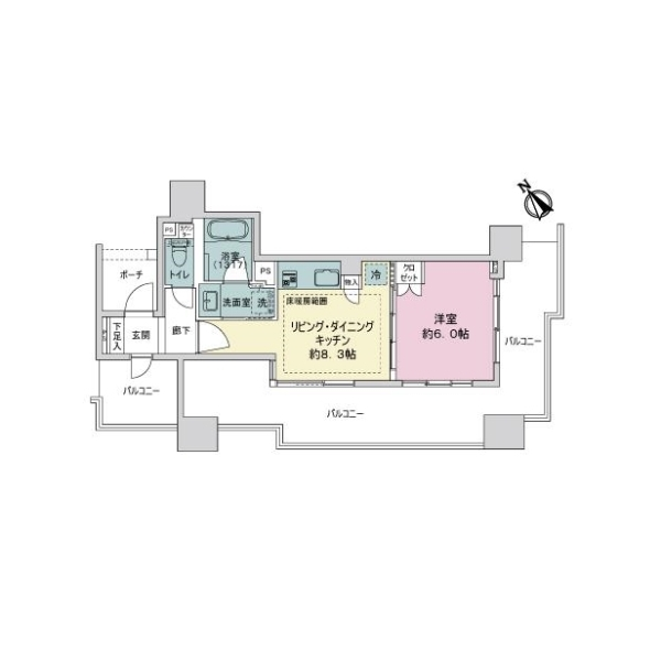 ライオンズ鶯谷マークスフォート 間取図