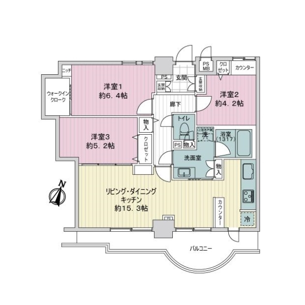 ロワール北千住 間取図