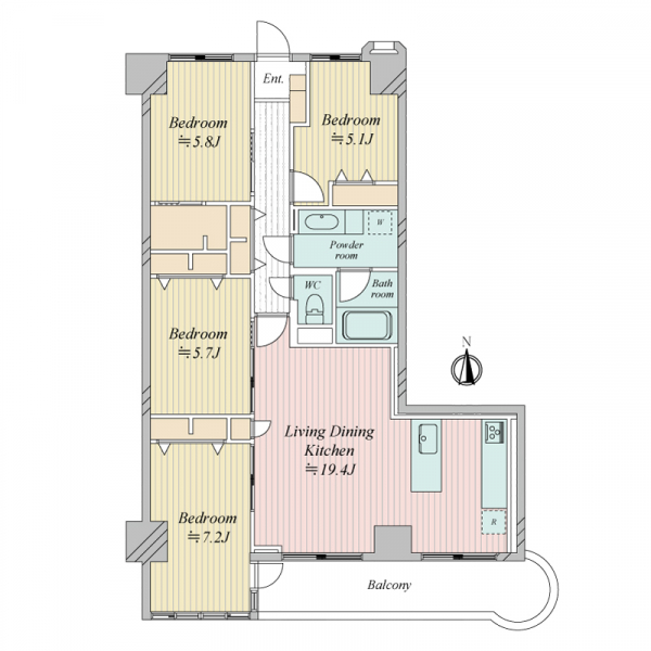 グランドメゾン靭 間取図