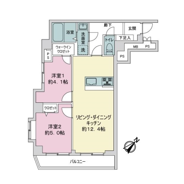 ライオンズマンション生麦第３ 間取図