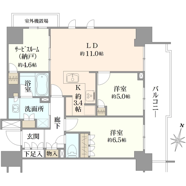 オープンレジデンシア亀有 間取図