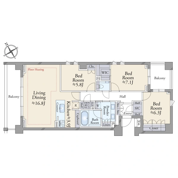 ザ・パークハウス大崎 間取図