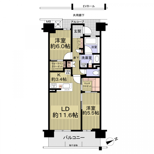 シエリア須磨鷹取 間取図