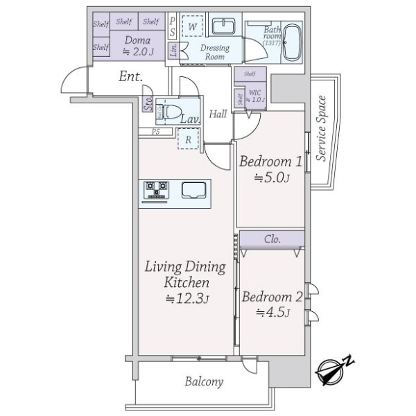 デュオヒルズ川口元郷ＥＳＴ 間取図