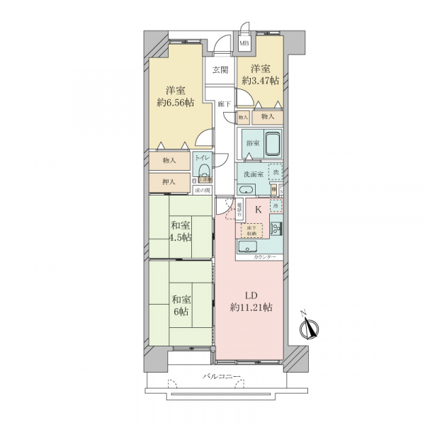 サンヴェール舞子壱番館 間取図
