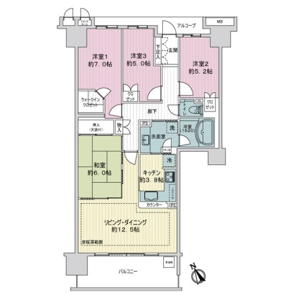 溝の口ガーデンアクアス　アクアウィング 間取図