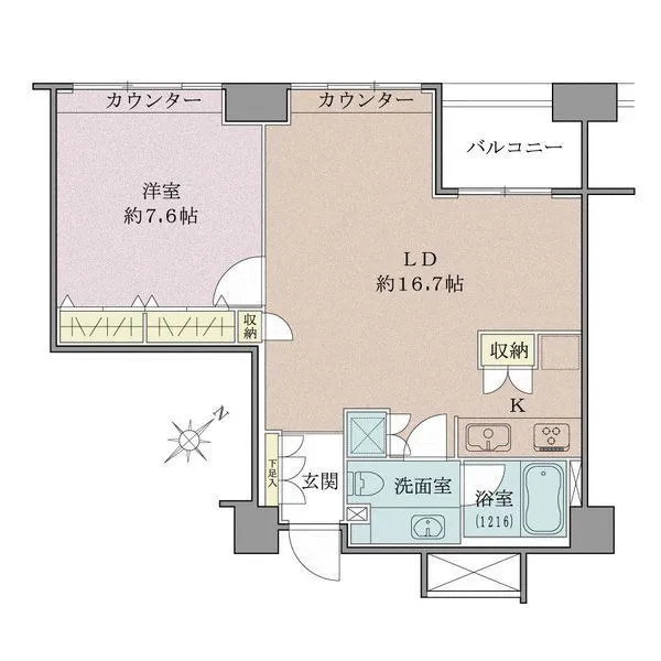 朝日サテライト上野 間取図(平面図)