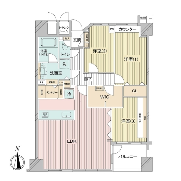 クイーンズパレス東京中央 間取図