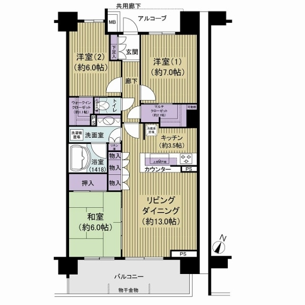 グランシーナ蘇我ザ・プレミアム 間取図