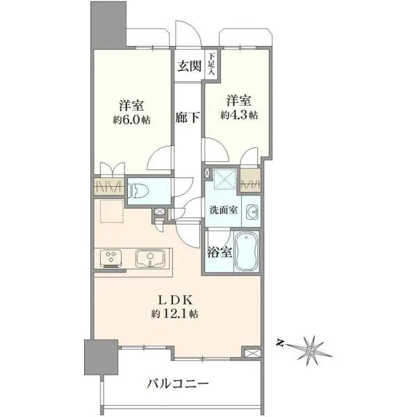 ライオンズ亀有駅前レジデンス 間取図
