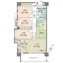 藤和シティホームズ一社 南・西角住戸ならではの明るさと開放感、心地よい通風を享受できる住まい。収納も豊富な間取りです。