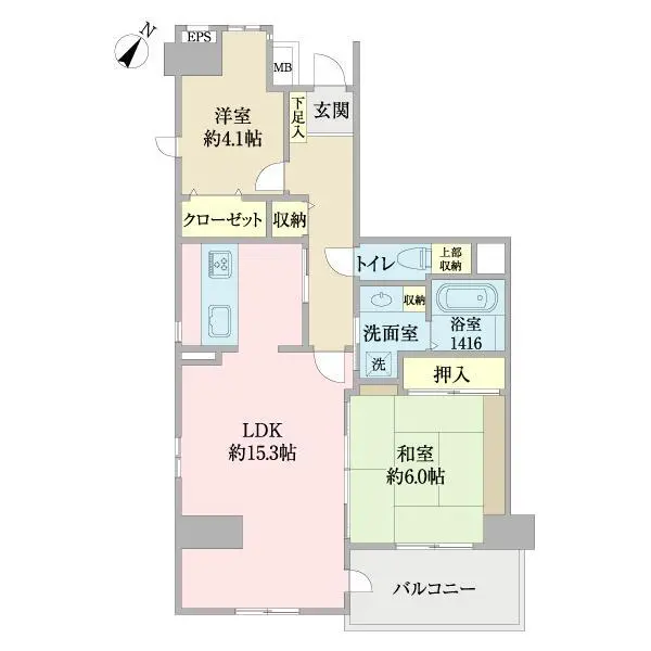 プロムナード仲町台９号棟 間取図