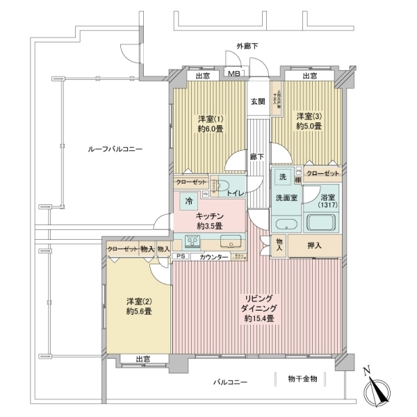 ルイシャトレ鶴ケ峰 間取図