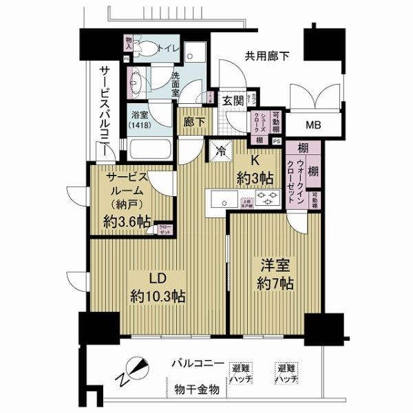 ユニハイム中之島堂島川タワーレジデンス 間取図