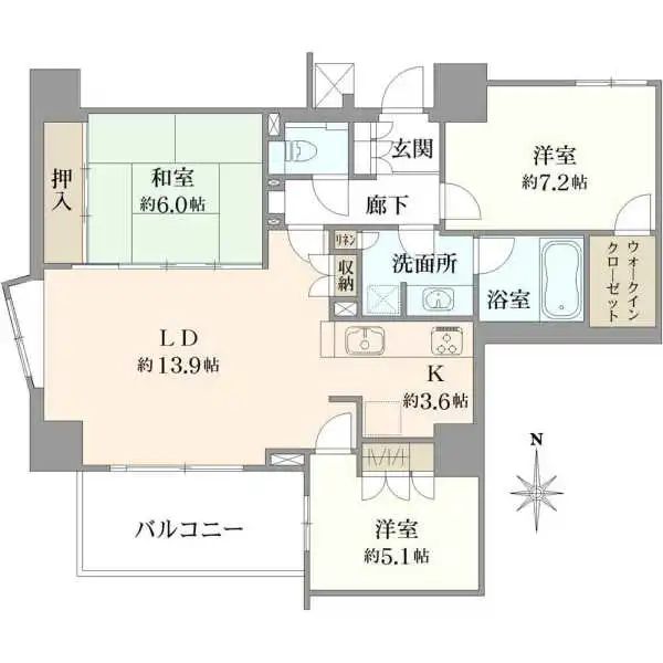 アトラス国領サウスタワーＨ棟 間取図