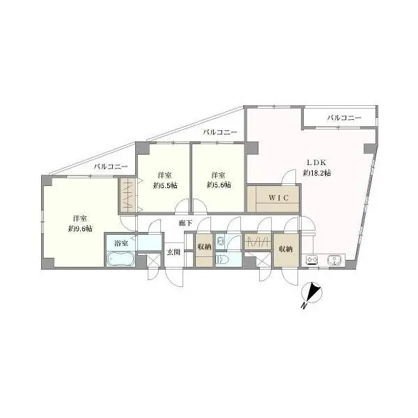 新根岸拾番館 間取図
