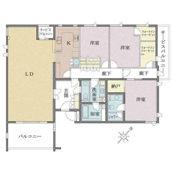 マジェス元麻布ガーデンズ　Ｄ棟 間取図