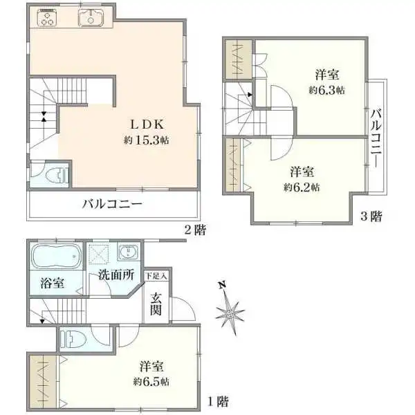 葛飾区西新小岩5丁目 間取図