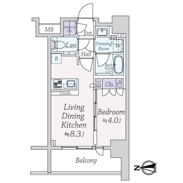 クレヴィア日暮里　ＴＨＥ　ＲＥＳＩＤＥＮＣＥ 間取図