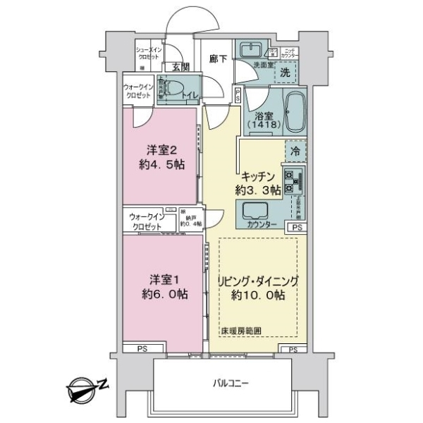 シティハウス文京湯島 間取図