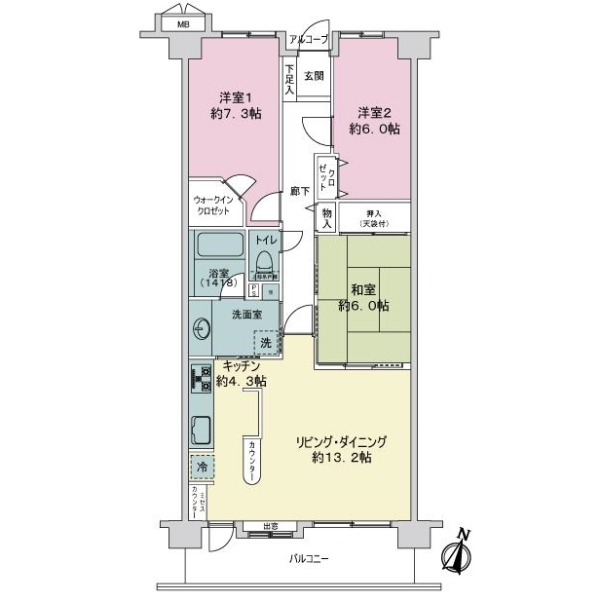 レクシオ宮前平ヒルズ 間取図