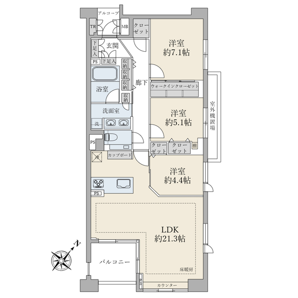 グランヴェール六義園 間取図