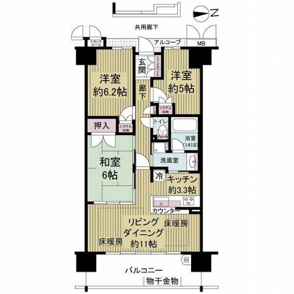 森都ＯＳＡＫＡイーストヴィル 間取図